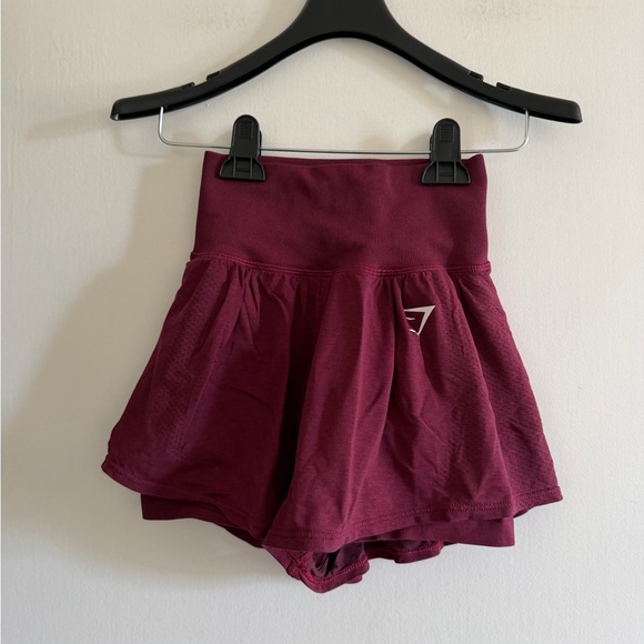 Gymshark Maroon Two in One Vital Seamless Skort size XS EUC - Picture 7 of 10